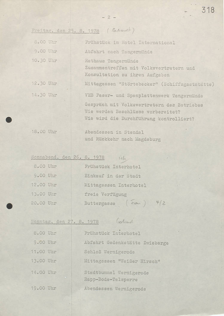 ...und 1978 (Auszug) (M 1, Nr. 8936, Bl. 318) Abbildung ...und 1978 (Auszug) (M 1, Nr. 8936, Bl. 318)