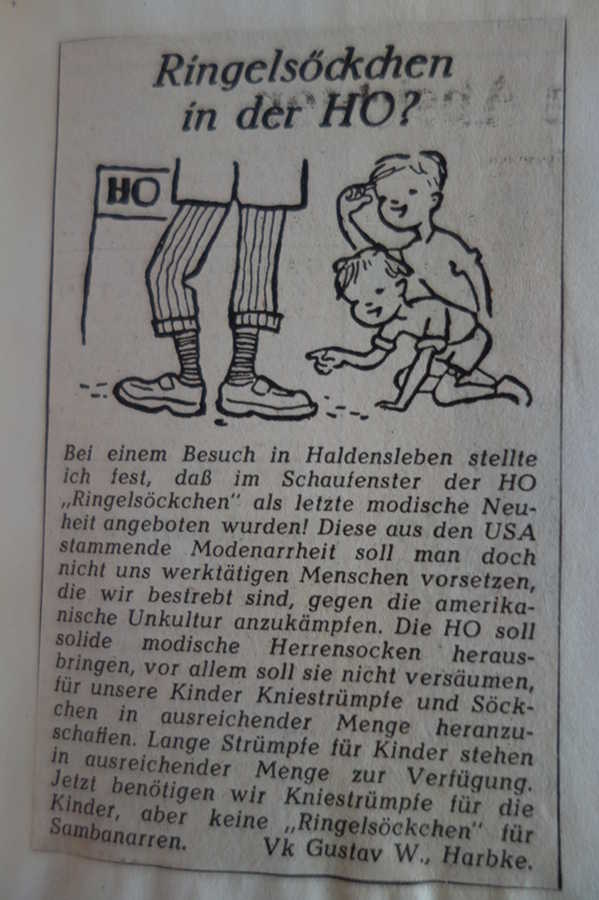 Aus K 48, Nr. 82: Presseartikel und Notizen über die Handelsorganisation und ihre Einrichtungen, 1950-1951. Klicken zum Vergrößern.