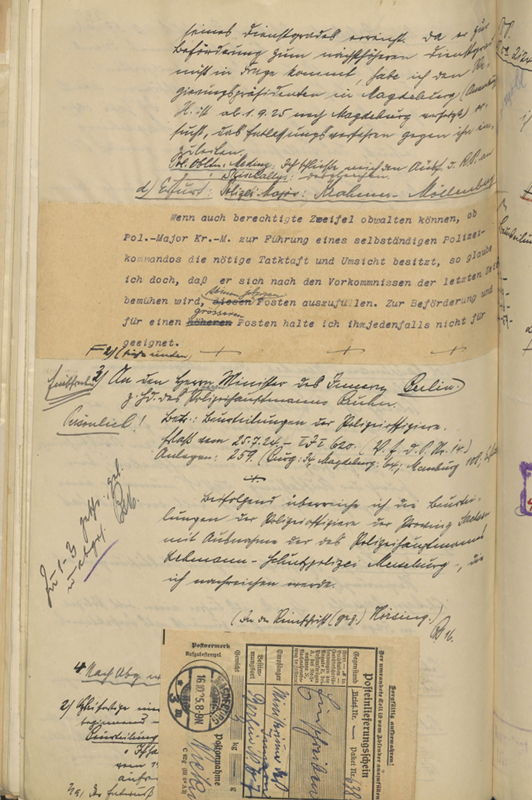 Aus C 20 I, Ib Nr. 4169 Bd. 3: Personalien der Polizeioffiziere. Mit Klick zum Digitalisat im Viewer gelangen. Aus C 20 I, Ib Nr. 4169 Bd. 3: Personalien der Polizeioffiziere. Mit Klick zum Digitalisat im Viewer gelangen.