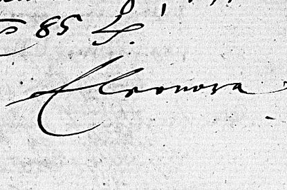 Z 6, Anhalt. F. Eleonore, geb. von Württemberg Nr. 19: Eigenhändige Unterschrift der Fürstin. Mit Klick zum Digitalisat im Viewer springen. Z 6, Anhalt. F. Eleonore, geb. von Württemberg Nr. 19: Eigenhändige Unterschrift der Fürstin. Mit Klick zum Digitalisat im Viewer springen.