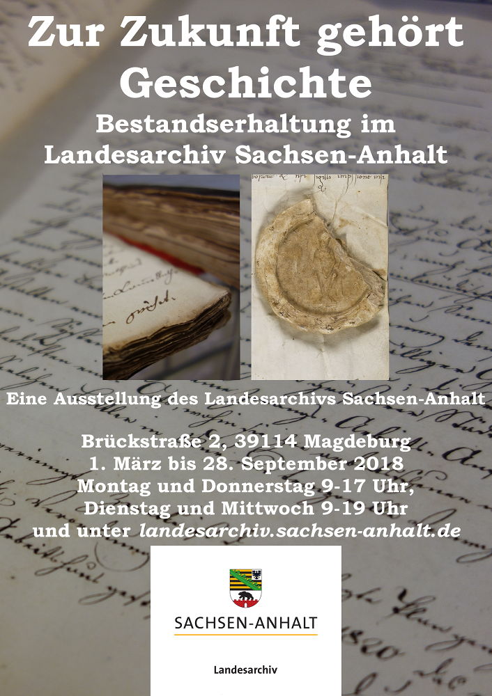 Abbildung Ausstellungsplakat Zur Zukunft gehört Geschichte