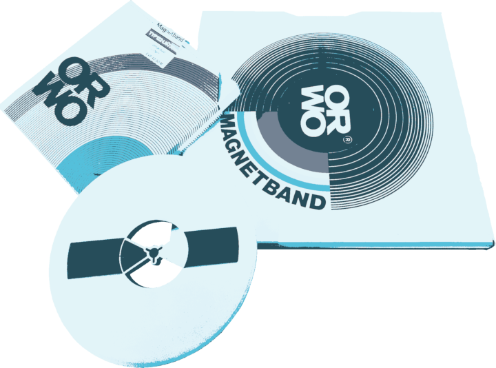 Tonbandspule und Tonbandschachteln des Herstellers ORWO Tonbandspule und Tonbandschachteln des Herstellers ORWO