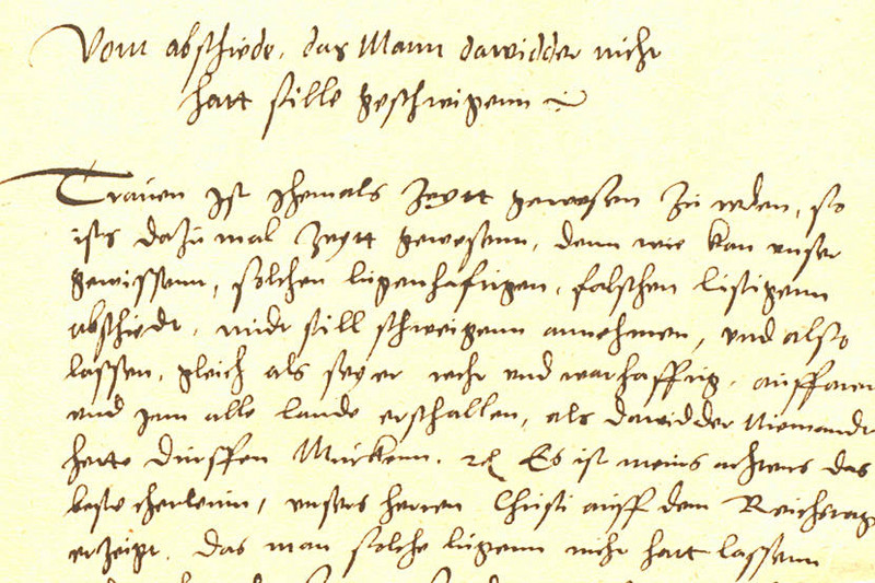 Z 8, Nr. 366: Fragmente der Bedenken Luthers zum Reichstag in Augsburg (1530). Mit Klick zum Digitalisat im Viewer gelangen. Abbildung Z 8, Nr. 366: Fragmente der Bedenken Luthers zum Reichstag in Augsburg (1530). Mit Klick zum Digitalisat im Viewer gelangen.