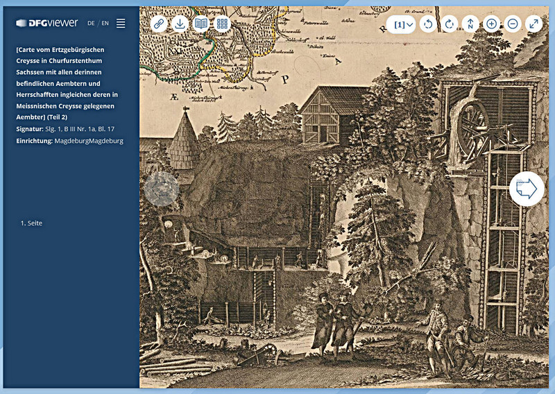 Abbildung Digitalisat im Viewer. Klicken um zur Ansicht im Viewer zu gelangen.