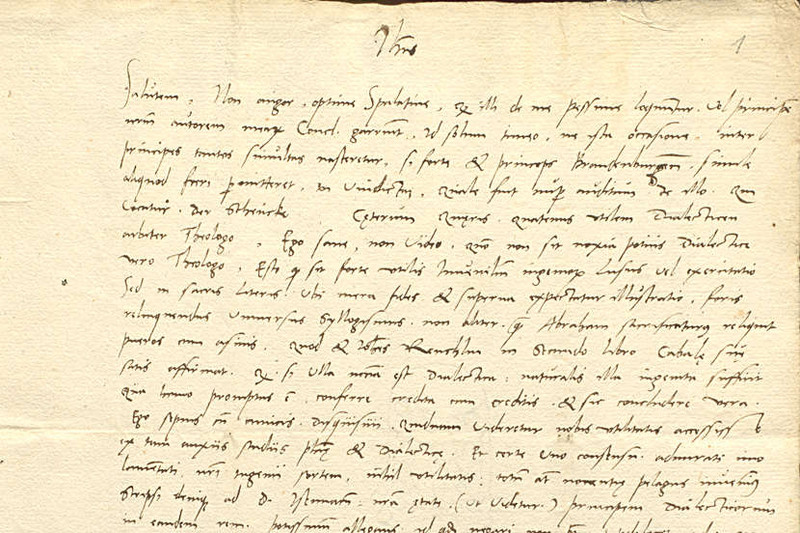 Z 8, Nr. 10: Luther an Georg Spalatin u.a. über den Ablasshandel (1518). Mit Klick zum Digitalisat im Viewer gelangen. Abbildung Z 8, Nr. 10: Luther an Georg Spalatin u.a. über den Ablasshandel (1518). Mit Klick zum Digitalisat im Viewer gelangen.