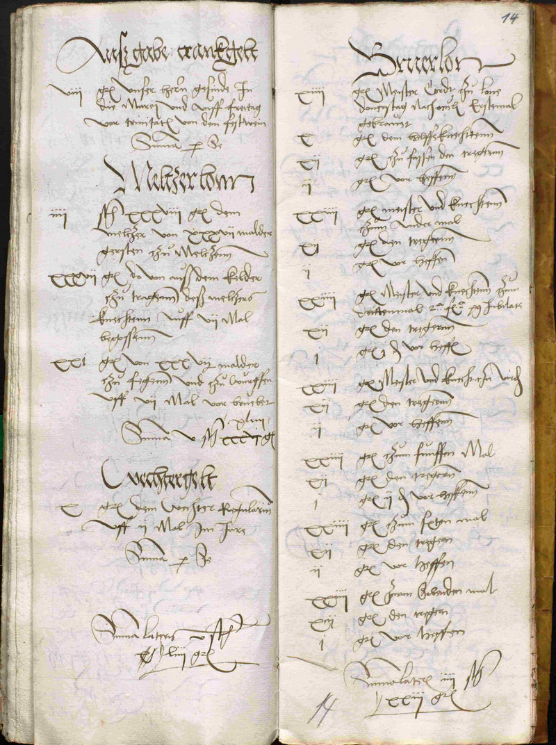 Cop., Nr. 1526b, fol. 14r: Rechnungsbuch des Weißfrauenklosters Erfurt aus dem Jahr 1515. Mit Klick zur Anzeige des Digitalisats im Viewer wechseln. Abbildung Cop., Nr. 1526b, fol. 14r: Rechnungsbuch des Weißfrauenklosters Erfurt aus dem Jahr 1515