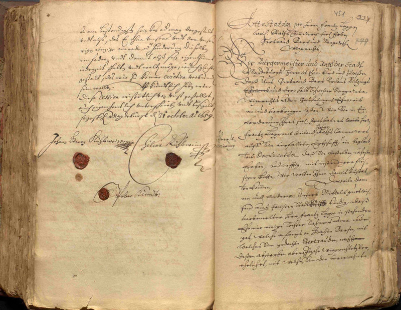 Auszug aus dem Grundbuch der Altstadt Magdeburg des Jahres 1658 (Db 18 Stadtgericht Magdeburg, a XVII Nr. 14). Klicken zum Vergrößern. Abbildung Auszug aus dem Grundbuch der Altstadt Magdeburg des Jahres 1658 (Db 18 Stadtgericht Magdeburg, a XVII Nr. 14).
