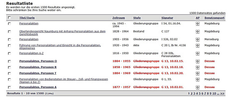 Rote Markierungen können auf laufende Schutzfristen hindeuten... Rote Markierungen können auf laufende Schutzfristen hindeuten...