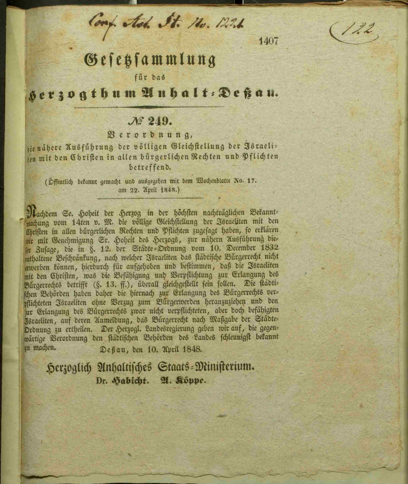 Gesetzsammlung für das Herzogtum Anhalt-Dessau