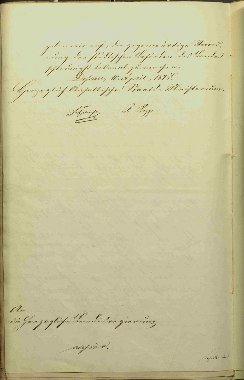 Verordnung, die nähere Ausführung der völligen Gleichstellung der Israeliten mit den Christen in allen bürgerlichen Rechten und Pflichten betreffend, 10. April 1848