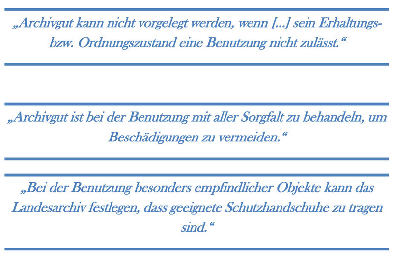 Abbildung Auszüge aus der Benutzungsordnung - Klicken zum Vergrößern.